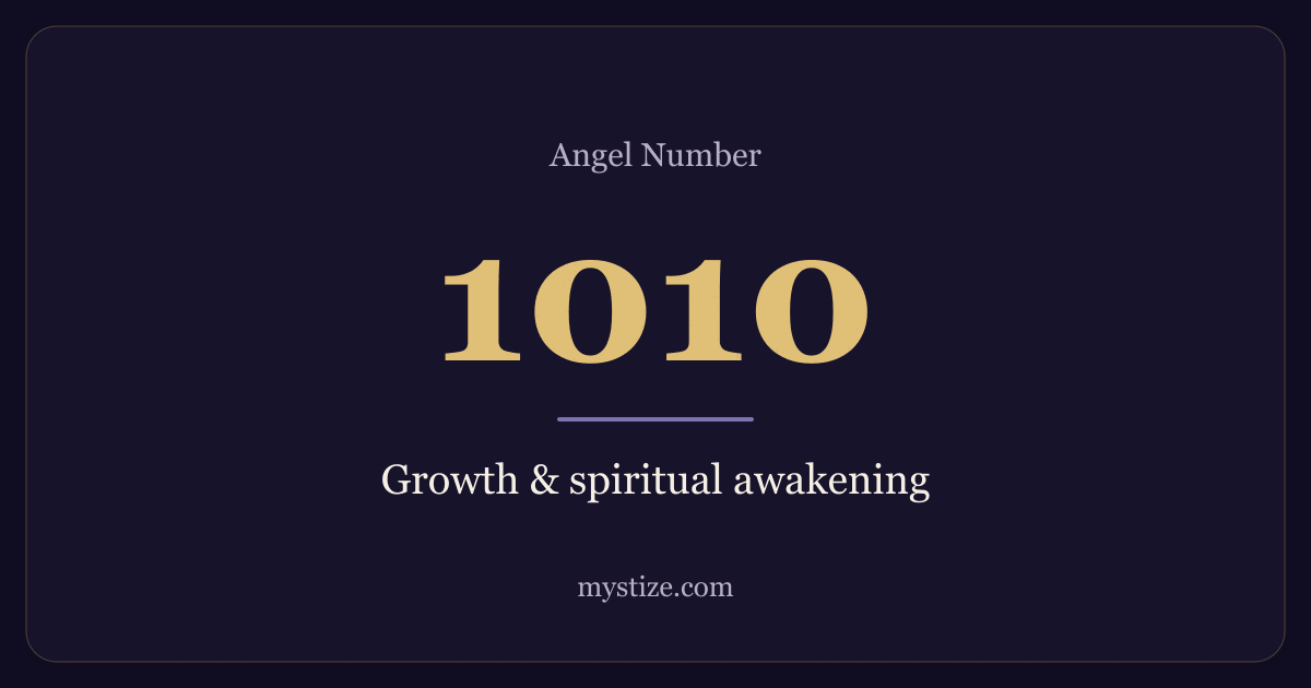 Angel number 1010 — Growth & spiritual awakening