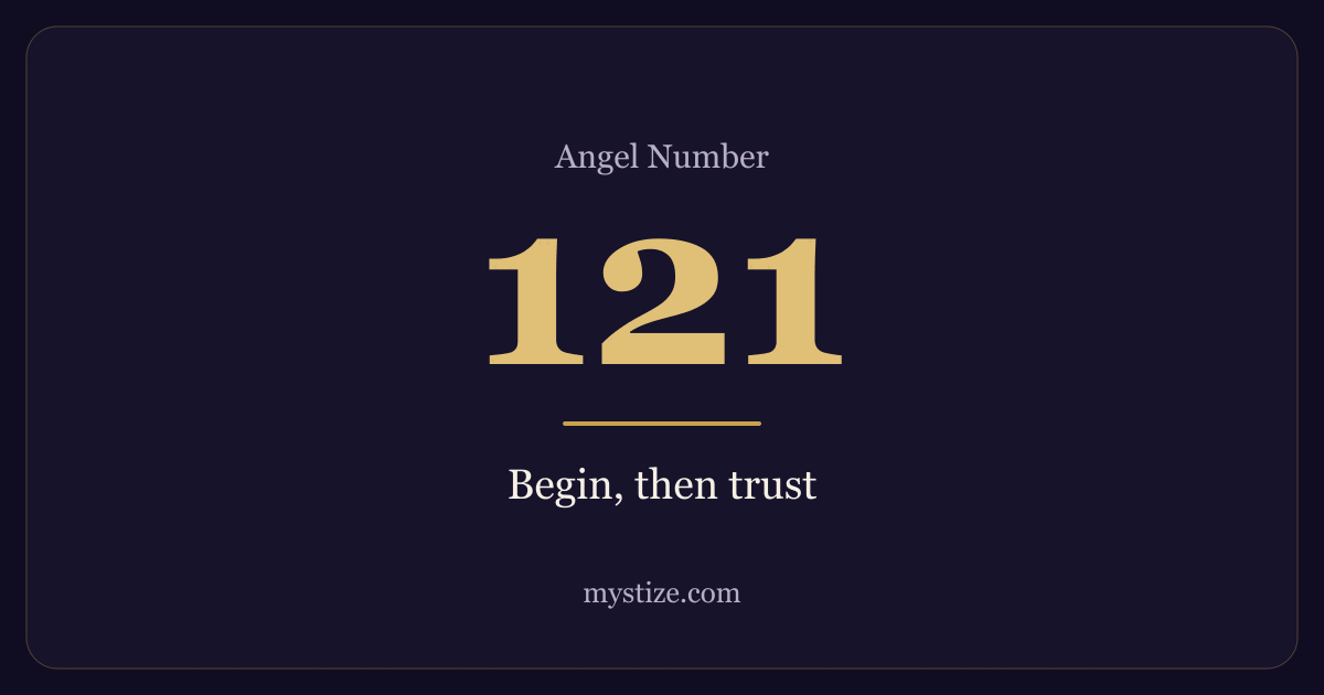 Angel number 121 — Begin, then trust