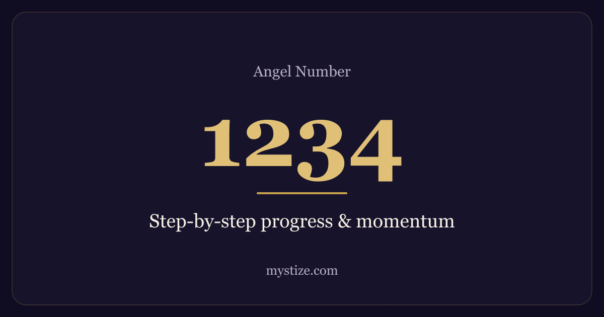 Angel number 1234 — Step-by-step progress & momentum