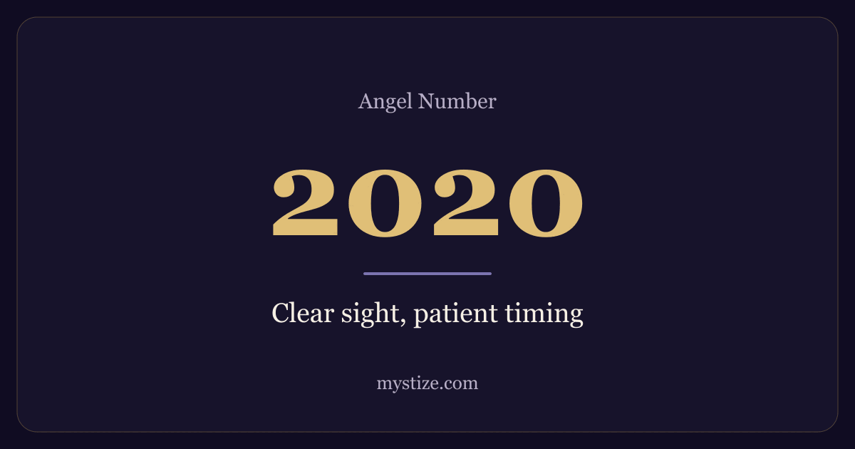 Angel number 2020 — Clear sight, patient timing