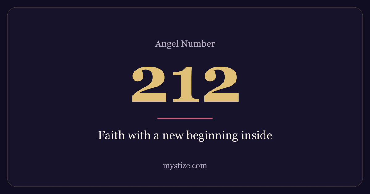 Angel number 212 — Faith with a new beginning inside