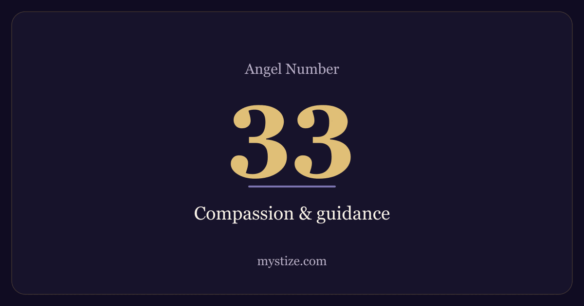 Angel number 33 — Compassion & guidance