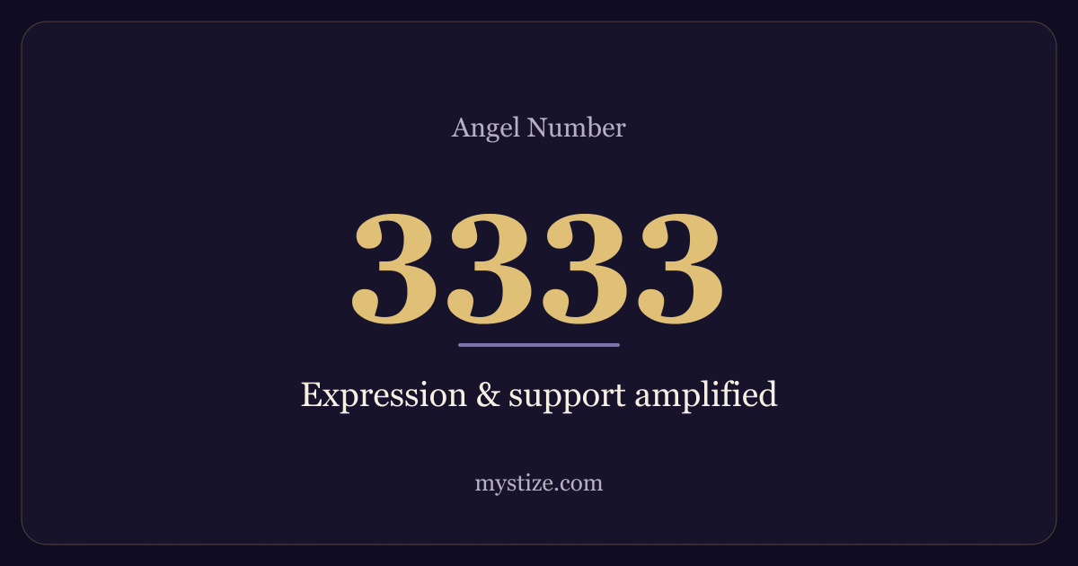 Angel number 3333 — Expression & support amplified
