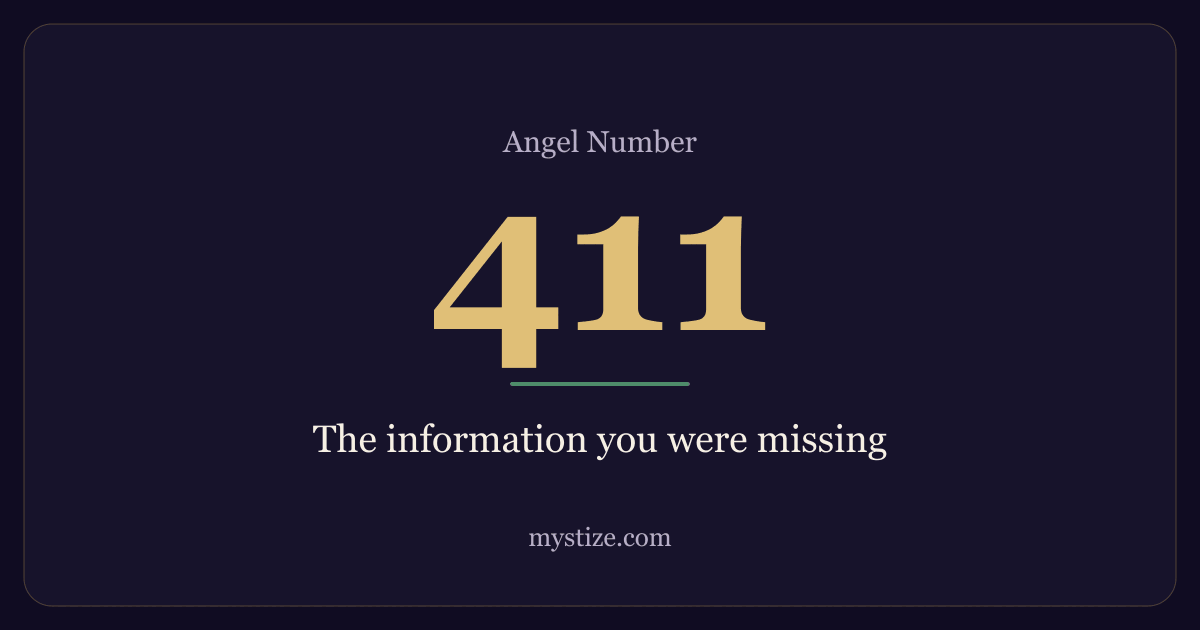 Angel number 411 — The information you were missing