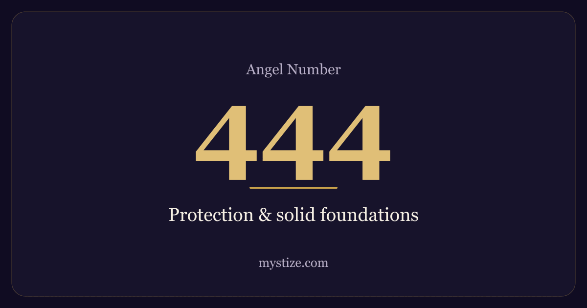 Angel number 444 — Protection & solid foundations