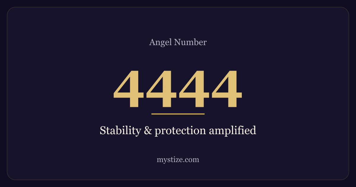 Angel number 4444 — Stability & protection amplified