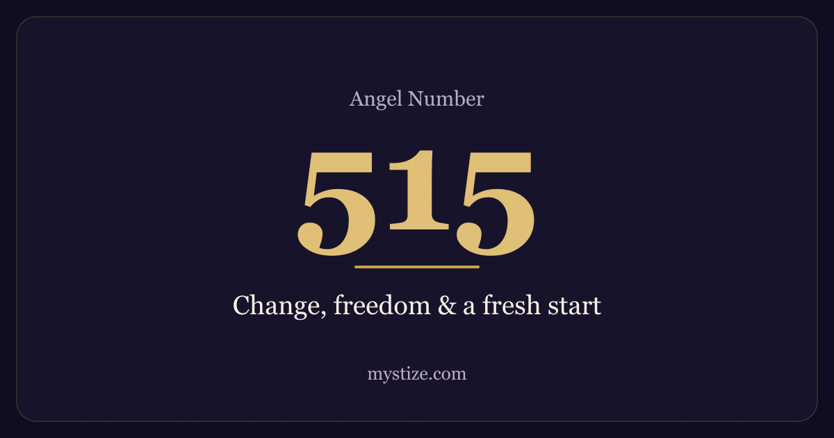 Angel number 515 — Change, freedom & a fresh start