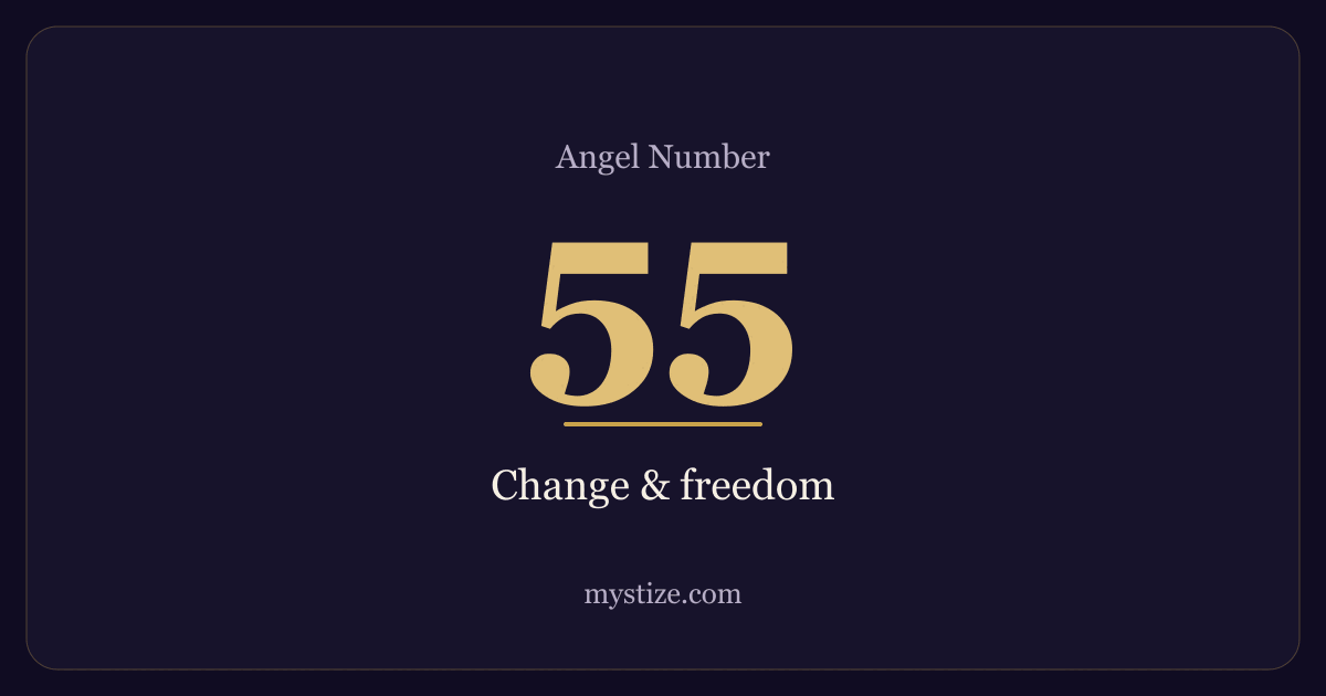 Angel number 55 — Change & freedom