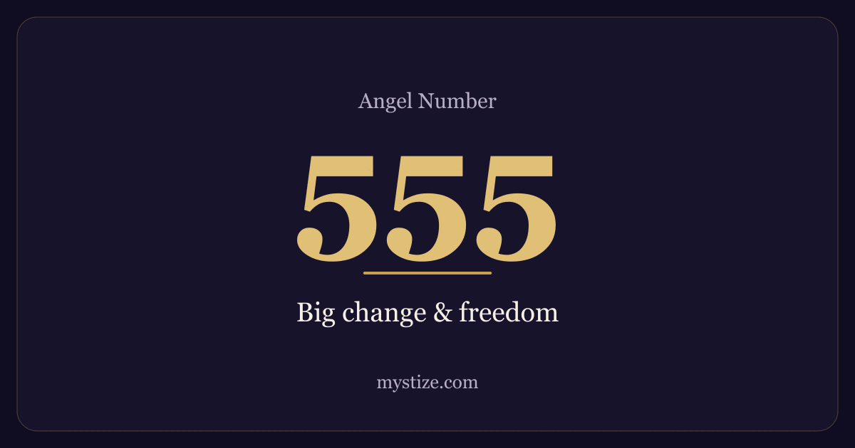 Angel number 555 — Big change & freedom