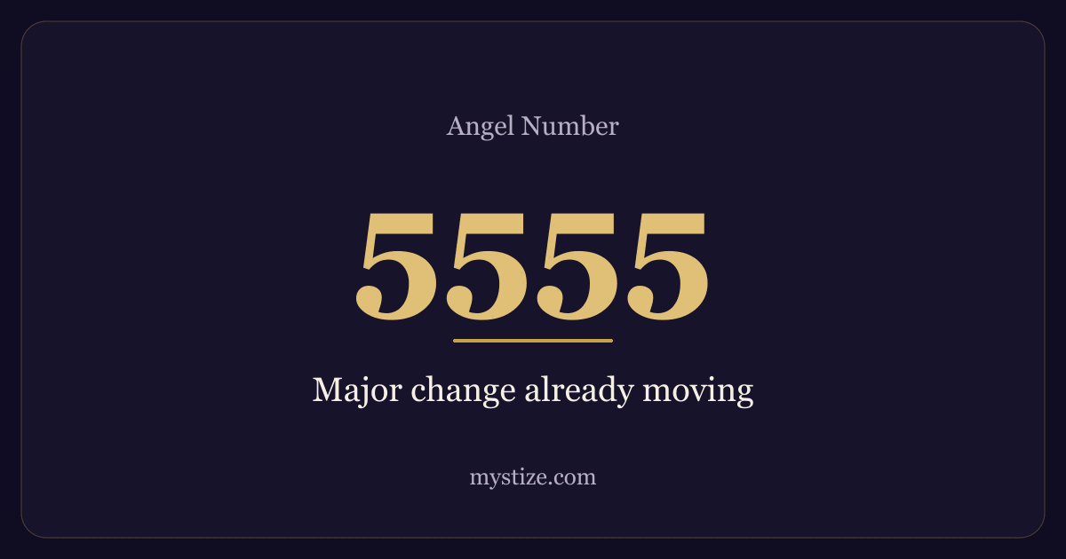 Angel number 5555 — Major change already moving