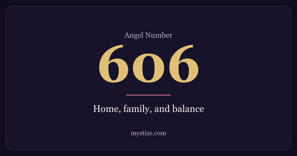 Angel number 606 — Home, family, and balance