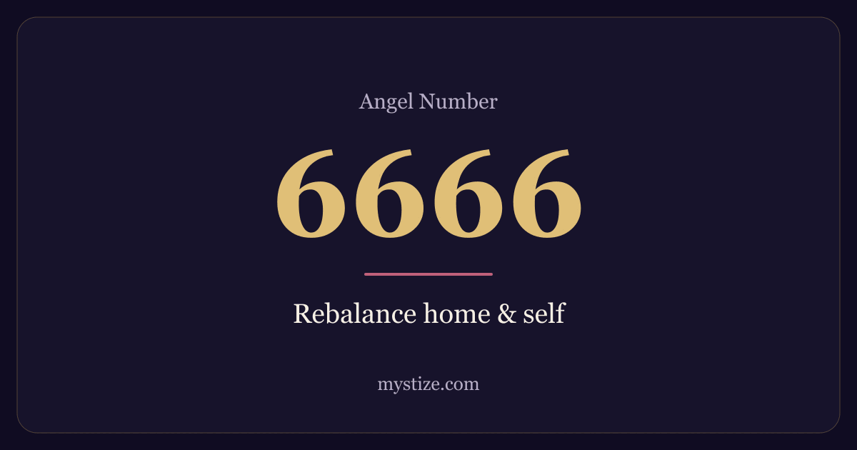 Angel number 6666 — Rebalance home & self
