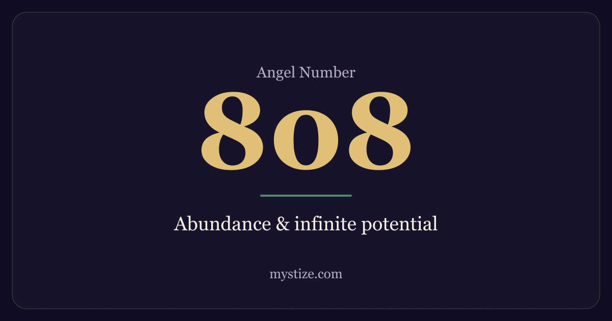 Angel number 808 — Abundance & infinite potential