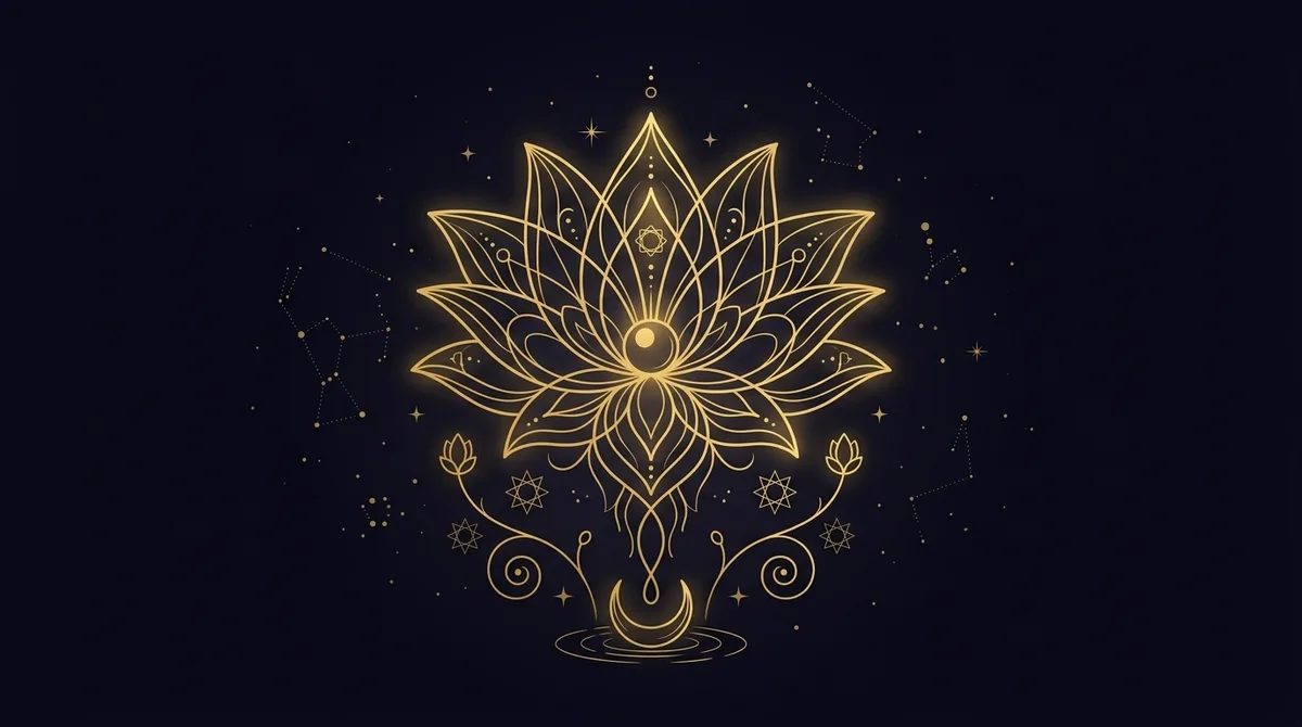 Anuradha nakshatra symbol — ruled by Saturn, deity Mitra