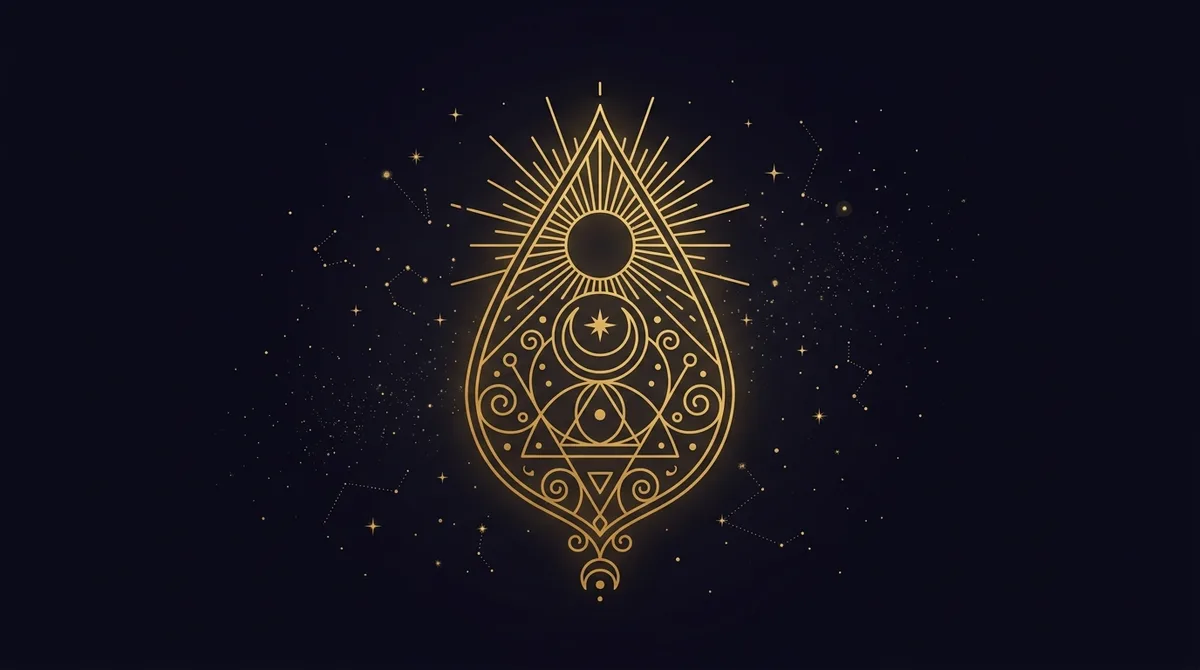 Ardra nakshatra symbol — ruled by Rahu, deity Rudra