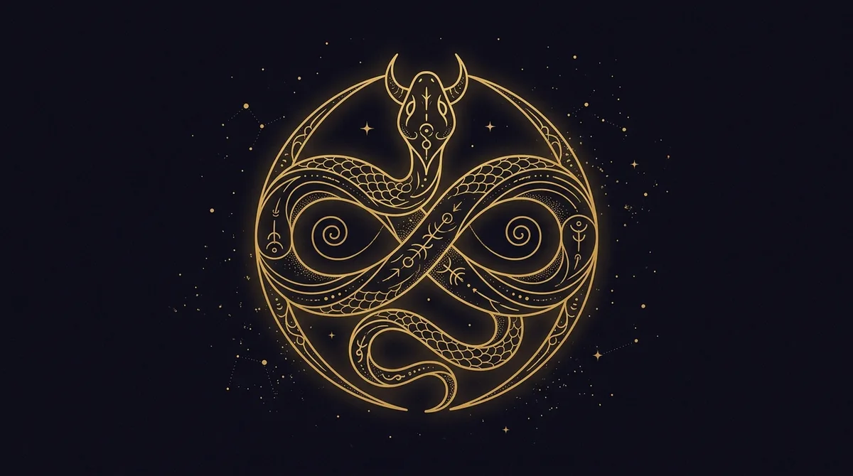 Ashlesha nakshatra symbol — ruled by Mercury, deity Nagas (serpent gods)