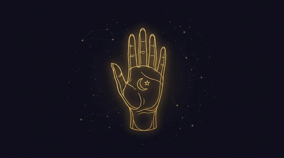 Hasta nakshatra symbol — ruled by Moon, deity Savitar (the Sun)