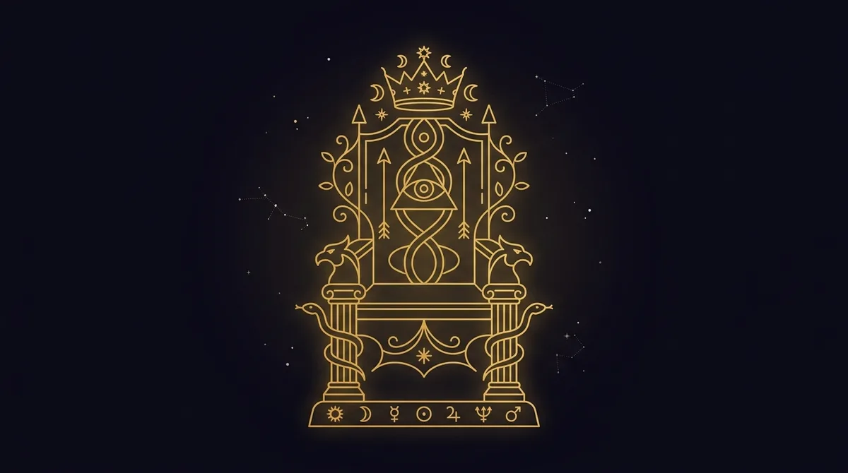 Magha nakshatra symbol — ruled by Ketu, deity Pitris (ancestors)