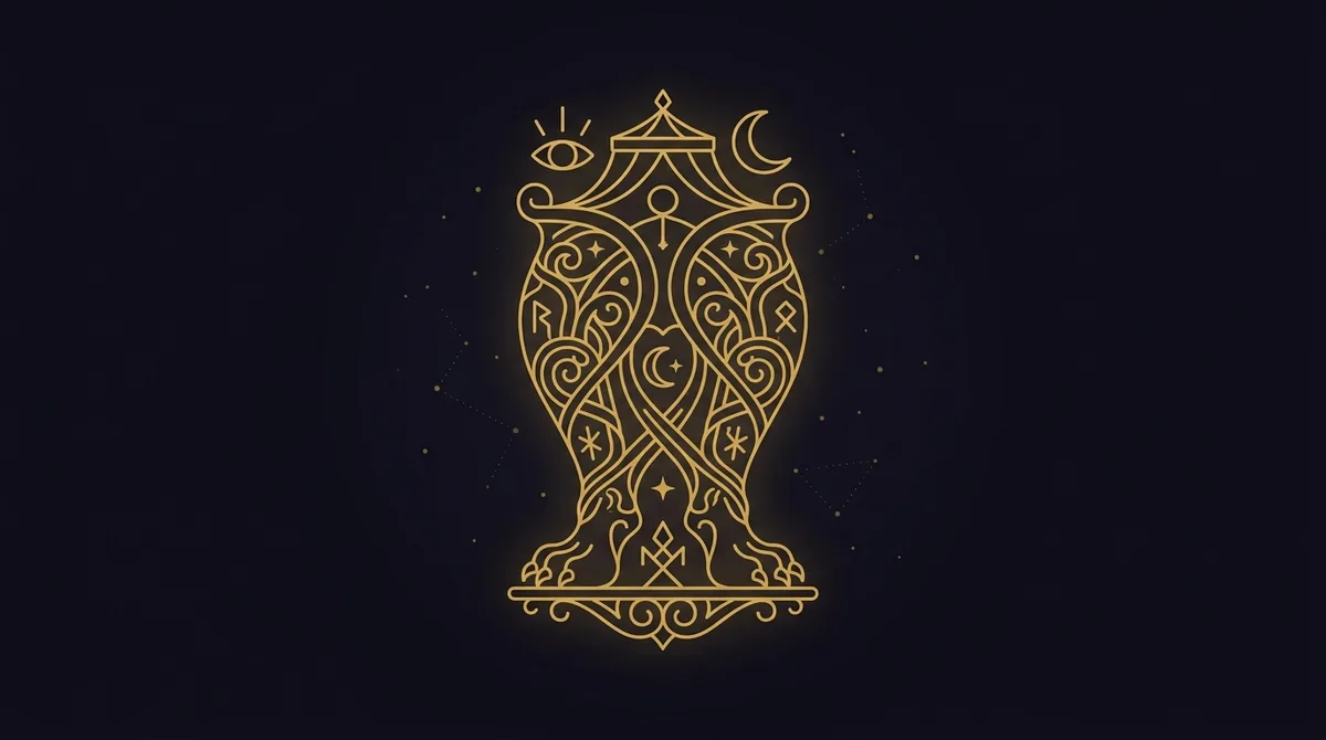 Purva Phalguni nakshatra symbol — ruled by Venus, deity Bhaga