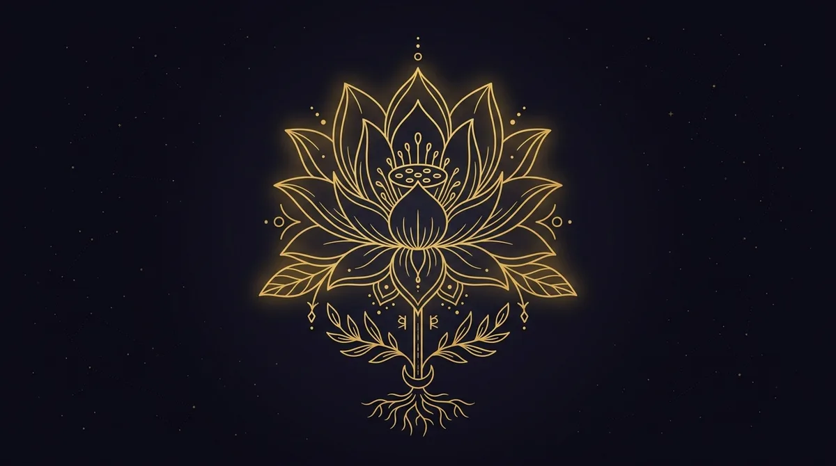 Pushya nakshatra symbol — ruled by Saturn, deity Brihaspati