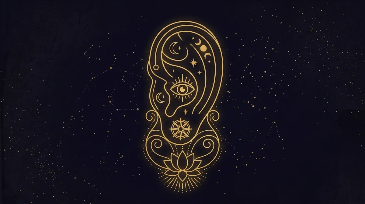 Shravana nakshatra symbol — ruled by Moon, deity Vishnu