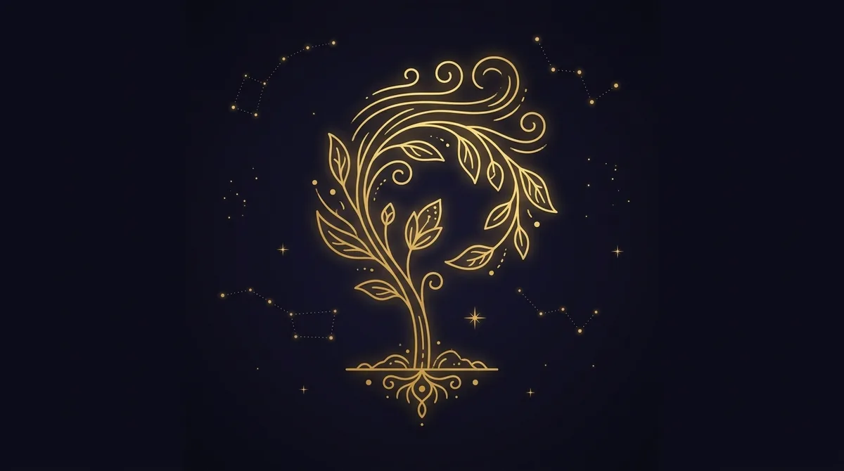 Swati nakshatra symbol — ruled by Rahu, deity Vayu