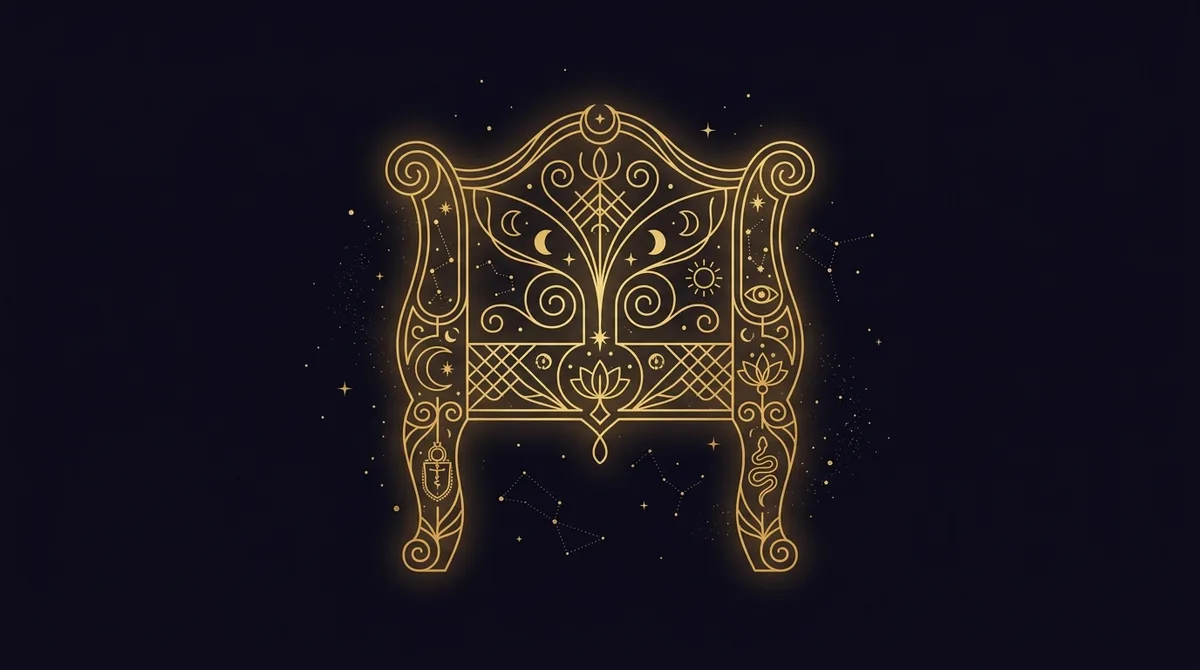Uttara Bhadrapada nakshatra symbol — ruled by Saturn, deity Ahir Budhnya