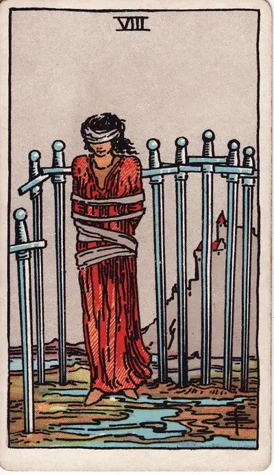 Eight of Swords — Rider–Waite–Smith tarot card
