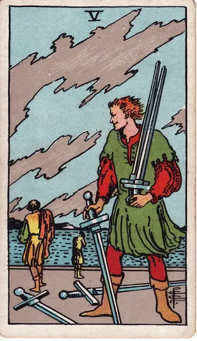 Five of Swords — Rider–Waite–Smith tarot card
