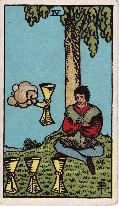 Four of Cups — Rider–Waite–Smith tarot card