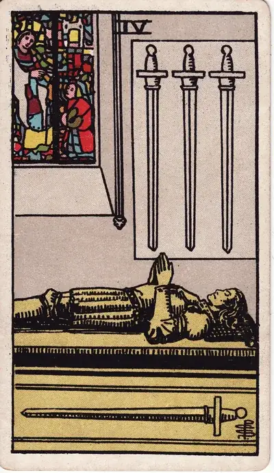 Four of Swords — Rider–Waite–Smith tarot card