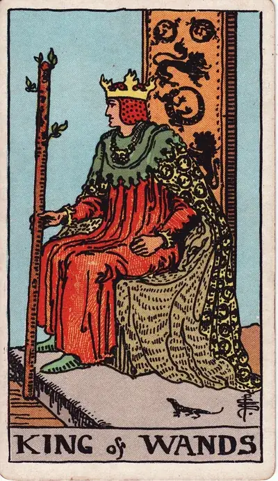 King of Wands — Rider–Waite–Smith tarot card