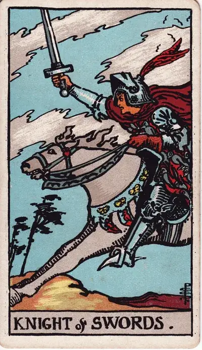 Knight of Swords — Rider–Waite–Smith tarot card