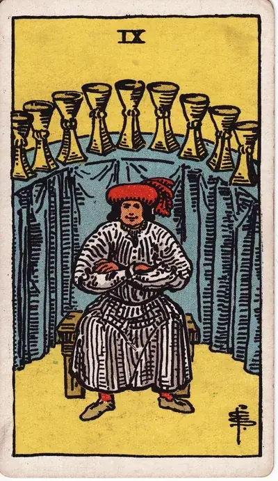 Nine of Cups — Rider–Waite–Smith tarot card
