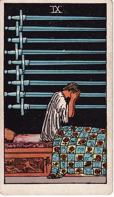 Nine of Swords — Rider–Waite–Smith tarot card