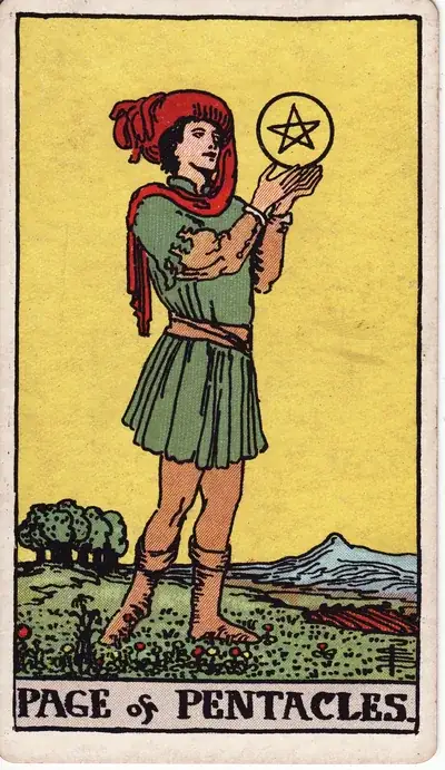 Page of Pentacles — Rider–Waite–Smith tarot card