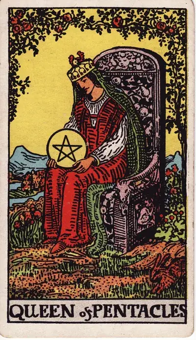 Queen of Pentacles — Rider–Waite–Smith tarot card