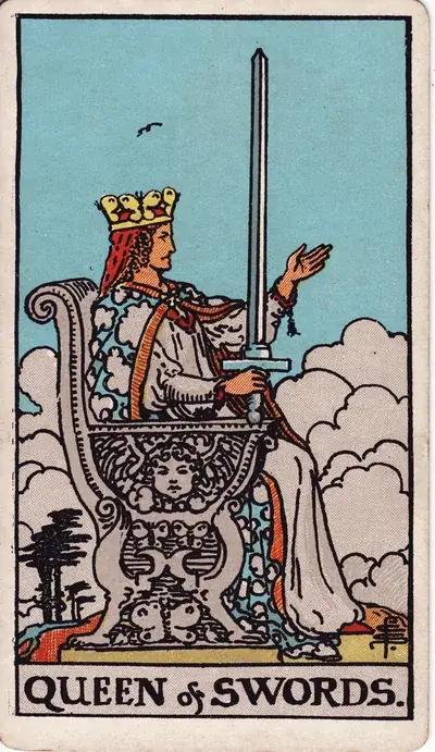 Queen of Swords — Rider–Waite–Smith tarot card