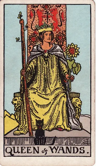 Queen of Wands — Rider–Waite–Smith tarot card