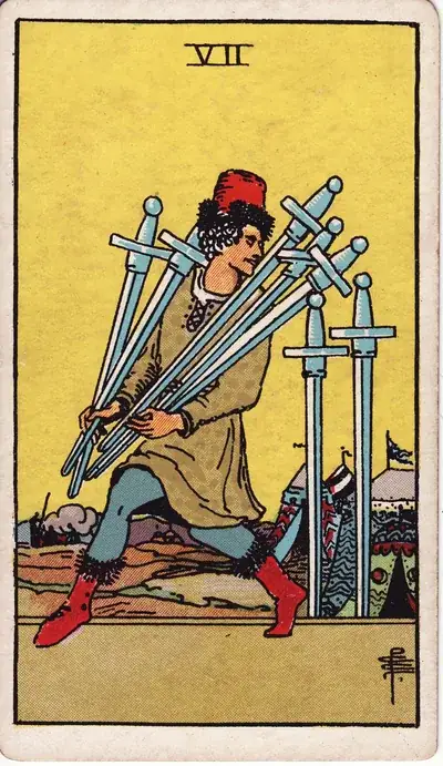 Seven of Swords — Rider–Waite–Smith tarot card