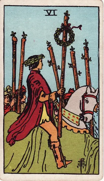Six of Wands — Rider–Waite–Smith tarot card