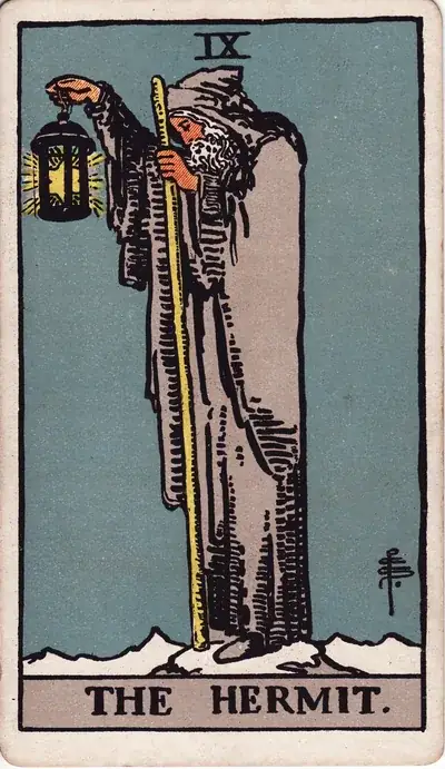 The Hermit — Rider–Waite–Smith tarot card