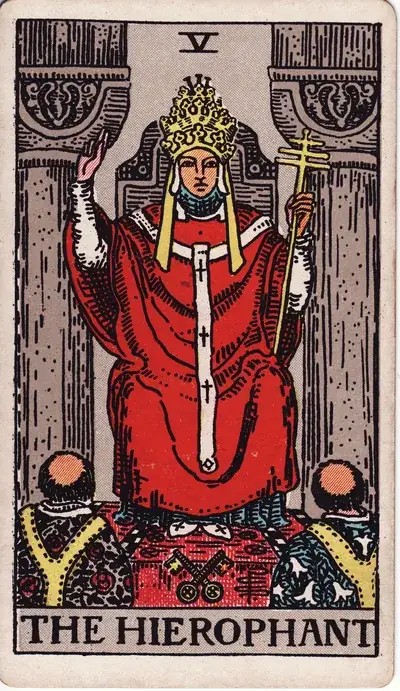The Hierophant — Rider–Waite–Smith tarot card